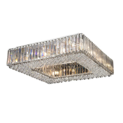 Vioros 12-Light Crystal Flush Ceiling Light – Elegant Lighting